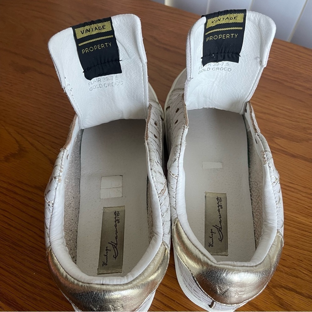 Vintage Havana Flair Sneakers Off-White/Gold Croc Size 7.5 - Picture 15 of 16